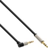 Premium 3,5mm Jack stereo audio slim kabel - haaks - 1 meter