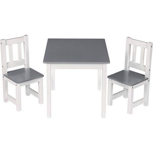 Rootz Kindertafel en stoelenset - Activiteitentafel - Speelset - Veilig en duurzaam - Gemakkelijk schoon te maken - Multifunctioneel - 60 cm x 50 cm x 48 cm tafel, 26 cm x 25 cm x 55 cm stoelen