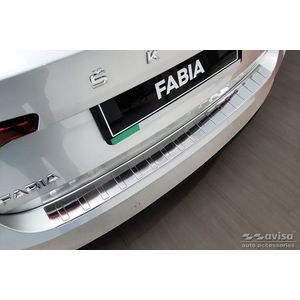 RVS Achterbumperprotector passend voor Skoda Fabia IV Hatchback 2021- 'Ribs'