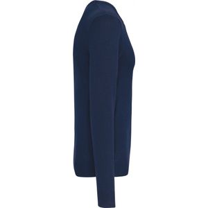 Pullover/Cardigan Heren S Kariban Ronde hals Lange mouw Navy 50% Katoen, 50% Acryl