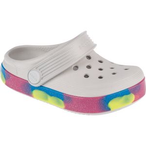 Crocs Off Court Glitter Band Clog T 209717-1FS, Kinderen, Wit, Slippers, maat: 27/28