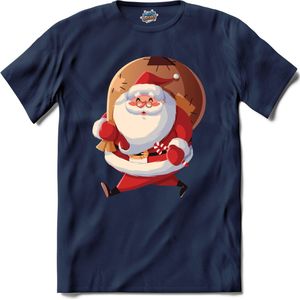 Kerstman - T-Shirt - Heren - Navy Blue - Maat 4XL