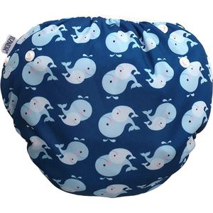 BZNDR® - Zwemluier walvis - 0-3 jaar - 5 t/m 18 kg - Wasbaar - Zwemluier baby