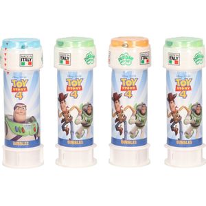 4x Disney Toy Story bellenblaas flesjes met spelletje 60 ml voor kinderen - Uitdeelspeelgoed - Grabbelton speelgoed