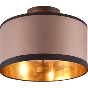 REALITY DAVOS - Plafondlamp - Zwart mat - excl. 2x E14 28W