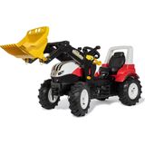 Rolly Toys Traptractor Met Lader/luchtbanden Steyr Rood/zwart
