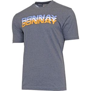 Donnay Heren - T-Shirt Daks - Sportshirt -  Charcoal-marl - Maat S