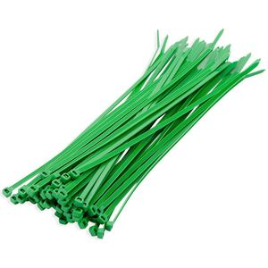 500x Stuks Kabelbinder / Kabelbinders Nylon Groen 10 X 0,25 cm - Bundelbanden