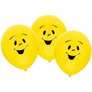 Riethmüller  Smiley feest ballon geel Ø 22 cm - Set-6