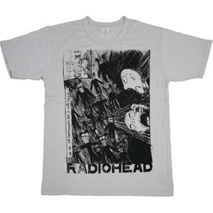 Radiohead - Scribble Heren T-shirt - L - Grijs