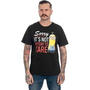 Minions - I Don't Care Heren T-shirt - M - Zwart