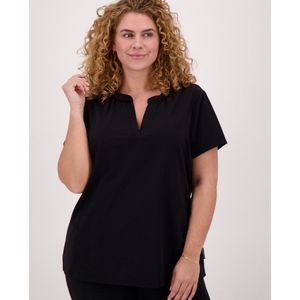 Je m'appelle Travelstof Top - Dames - Zwart - Maat 48