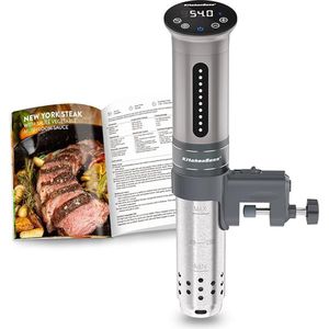 KitchenBoss Sous Vide Stick 1100W IPX7 Waterproof Sous Vide Cooker, Immersion Diving Ciculator with LED Display and Adjustable Thermostat for Precise Cooking Stainless Steel Silver