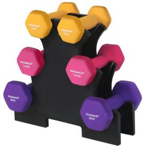 Nancy's Conquerall Halterset - 6 Halters - Hexagon - Dumbbellset - 2 x 1 kg - 2 x 1.5 kg - 2 x 2 kg