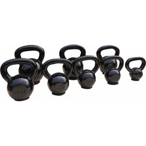 Toorx Fitness Gietijzeren Kettlebell - Met Rubber Basis - 12 kg - Zwart