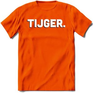 Tijger - Valentijn T-Shirt | Grappig Valentijnsdag Cadeautje voor Hem en Haar | Dames - Heren - Unisex | Kleding Cadeau | - Oranje - 3XL