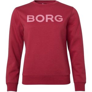 Björn Borg Logo Sweater  - Trui - Sweatshirt - Met Ronde Hals - Dames - Maat S - Rood