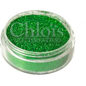 Chloïs Glitter Light Green 20 ml - Chloïs Cosmetics - Chloïs Glittertattoo - Cosmetische glitter geschikt voor Glittertattoo, Make-up, Facepaint, Bodypaint, Nailart - 1 x 20 ml