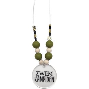 Zwemdiploma C Ketting - Zwemdiploma Cadeau - Cadeau - Zwemkampioen - groen - Jongens - Zwemdiploma Gehaald!