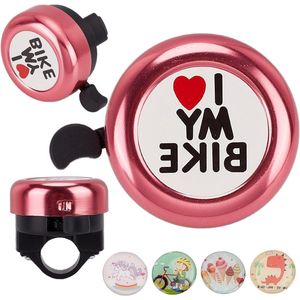 Fietsbel Aluminiumlegering - Roze Luid Geluid met Stickers
