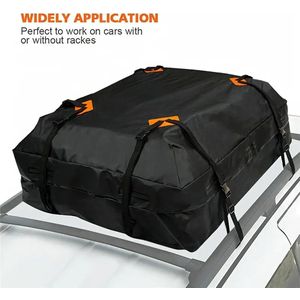 Daktas Opvouwbaar Auto 425L Dakkoffer - Daktas Auto - Opvouwbare Reistas Autodak Waterafstotend - Zwart