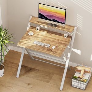 computerbureau - gamingtafel - computer thuisbureau met display stand , 81.5 x 52 cm ,Beige