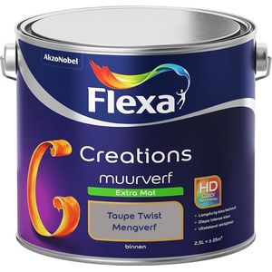 Flexa - Creations Muurverf Extra Mat - Taupe Twist - Mengverf - 2.5 L