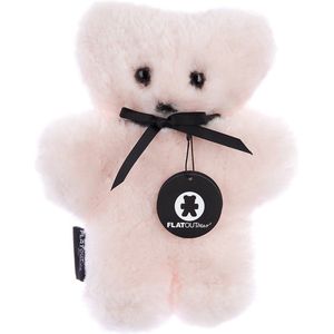 FLATOUTbear Mama (Rosie) | 100% MERINO Schapenvacht | Wol | ECO | Knuffel | Kraamcadeau | Knuffelbeer