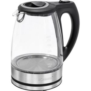 Bomann WKS 6032 G CB Glas Waterkoker 1.7L 2200W RVS/Zwart