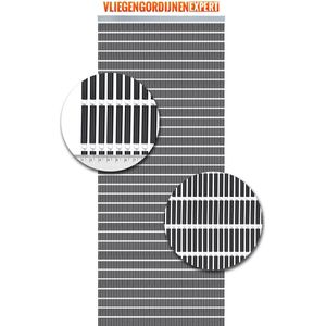 Vliegengordijnenexpert Hulzen - Vliegengordijn - 100x240 cm - Antraciet