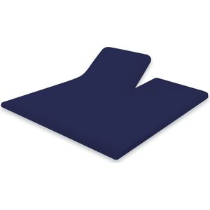 Eleganzzz Splittopper Hoeslaken Katoen Perkal - Donker Blauw - 180x200cm - Split Enkel - Single Split Topper - Hoeslakens - Lits Jumeaux