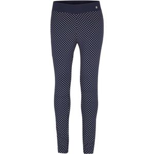 TOM TAILOR Dames Loungewear legging Mix & Match - blauw met wit - Maat L (40)