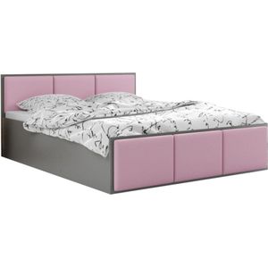 Bed Panamax 120x 200 cm incl matras Antraciet Roze