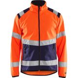 Blåkläder 4877-2516 Softshell jack High Vis Oranje/Marineblauw maat XL