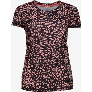 Osaga Dry dames hardloop T-shirt met print - Zwart - Maat XL
