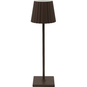 Luxus Tafellamp Touch Deluxe - Aafke - Brons - H37 x Ø10 - Tafellamp - Terraslamp - Bureaulamp - LED - Oplaadbaar - Dimbaar - Draadloos - Industrieel en modern - Op batterijen - Nachtlamp voor de slaapkamer - Tafellamp voor binnen en buiten