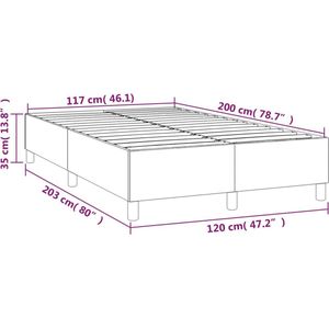 VidaXL Boxspringframe Stof Lichtgrijs 120x200 cm