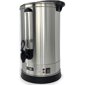 HCB® - Professionele Horeca Percolator - 18,2 liter - 120 kopjes - 230V - RVS / INOX - Elektrisch - 36.5x36x57.5 cm (BxDxH) - 3.4 kg
