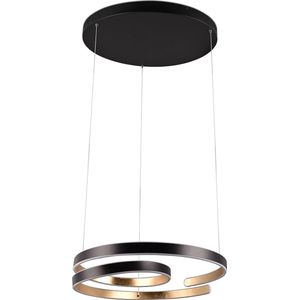 LED Hanglamp - Trion Renie - 68W - Warm Wit 3000K - Dimbaar - Rond - Zwart Goud - Metaal