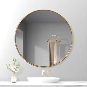 GDRN - Spiegel Goud Rond 60cm - Wandspiegel - Metalen Frame - Modern