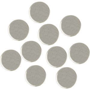 Amig Magneten setje rond - zilver - 20x stuks - 14 x 4 mm - Hobby artikelen/Memobord/Koelkast - Magneetjes