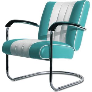 Bel Air Retro Loungestoel LC-01 Turquoise