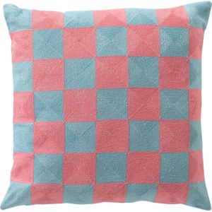 Dutch Decor CRISTAL - Kussenhoes 45x45 cm - Aqua Splash - blauw - met rits - zonder binnenkussen