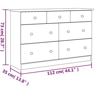 vidaXL-Ladekast-ALTA-112x35x73-cm-massief-grenenhout-wit