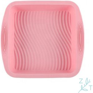 ZijTak - Vierkante bakvorm - siliconen - bakblik - roze
