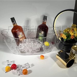 5.5 Litre Large Clear Acrylic Ice Bucket for Parties - Food Grade Beverage Bath for Champagne, Beer, Cocktails - Mimosa Bar Supplies