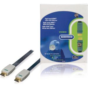 Bandridge High Speed HDMI kabel met Ethernet Plat HDMI-Connector - HDMI-Connector 20.0 m