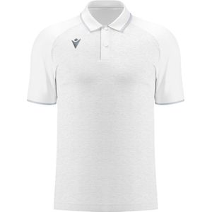 Macron Glory Aulos Polo Heren - Wit / Zilver | Maat: 3XL