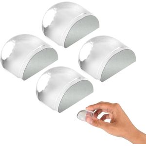 Zelfklevende deurstopper met magneet - Transparant - 4 stuks