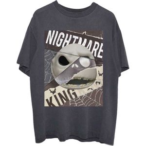 Disney The Nightmare Before Christmas - Nightmare Skull Unisex T-shirt - L - Zwart